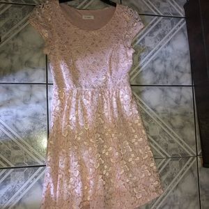 Pink lace dress